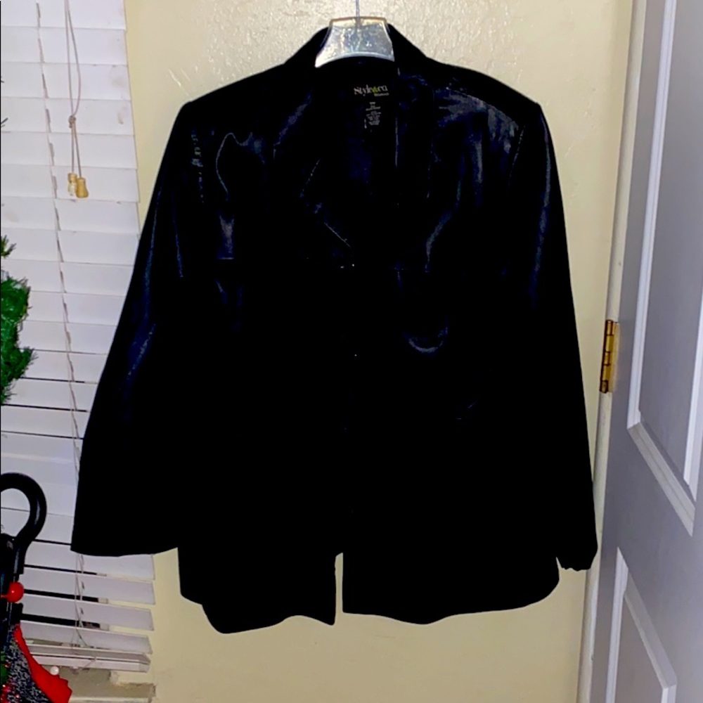 Women”s Black Leather Jacket by Style&CO.